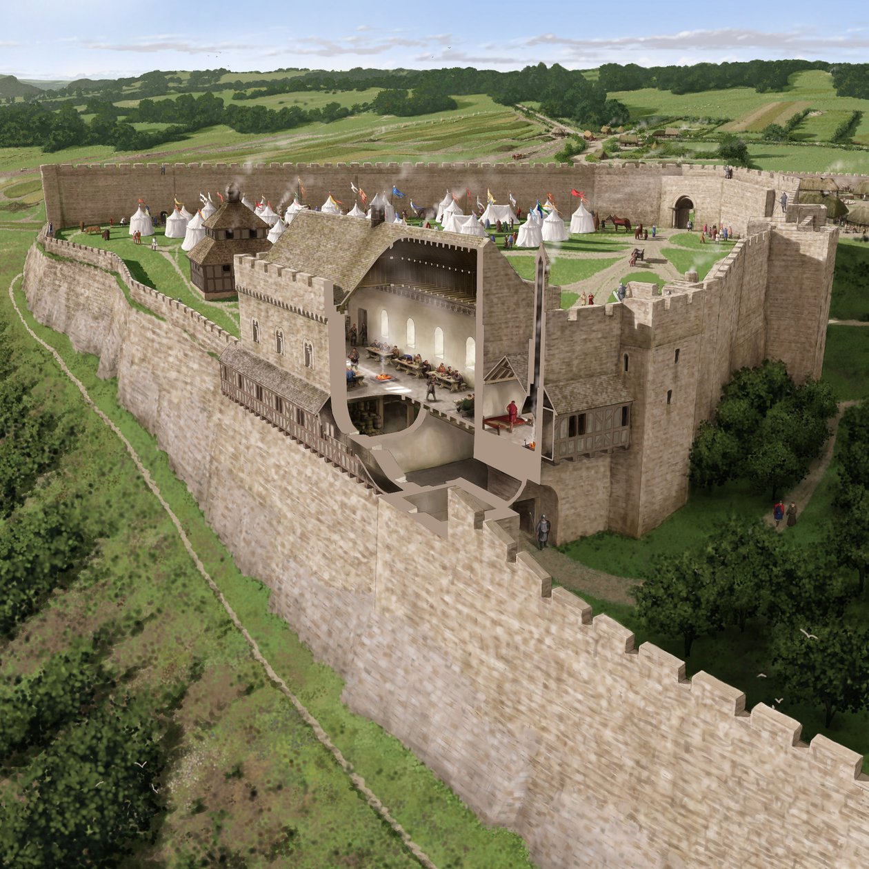 Richmond Castle, Richmond, Richmondshire, North Yorkshire, 2016. tekijältä Peter Urmston