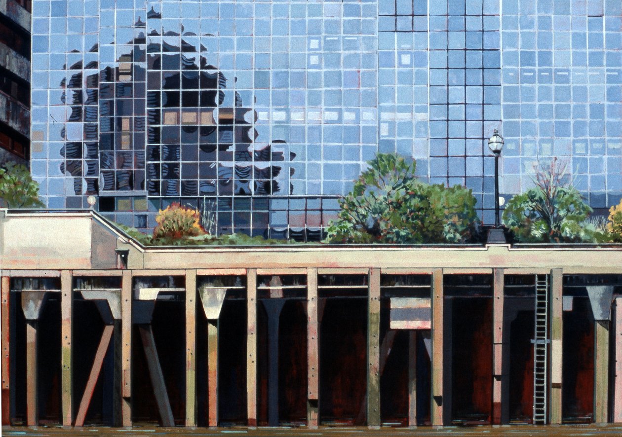 Lähellä Lontoon siltaa, 2006 (öljy kankaalle) tekijältä Peter Wilson