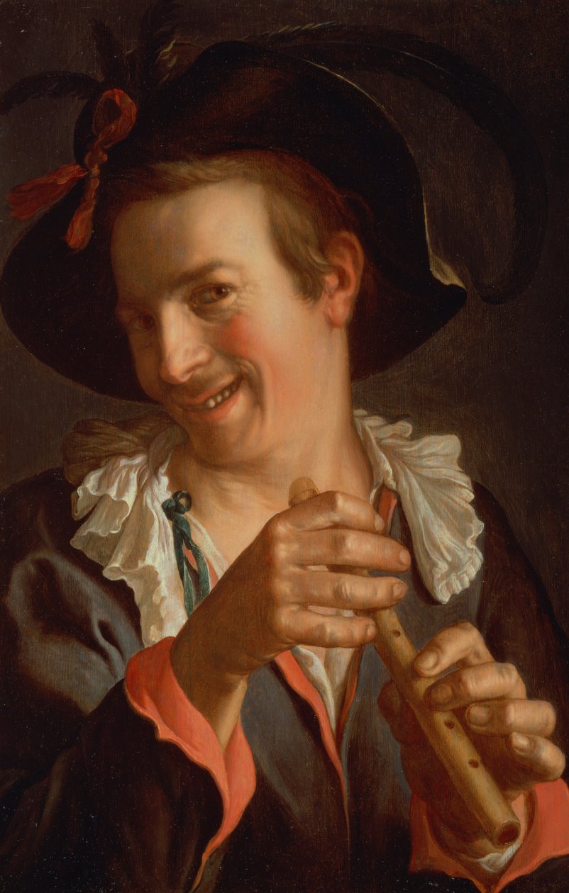 Narri kädessään huilua, 1623 (paneeli) tekijältä Peter Wtewael