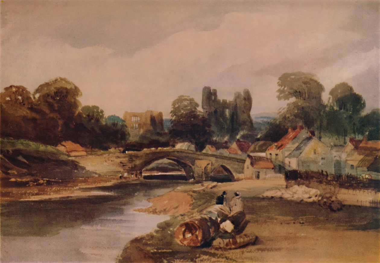 Kylä joen rannalla, 1824, 1935 tekijältä Peter de Wint