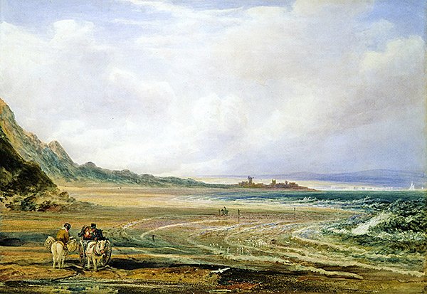 Camber Sands (akvarelli paperille) tekijältä Peter de Wint