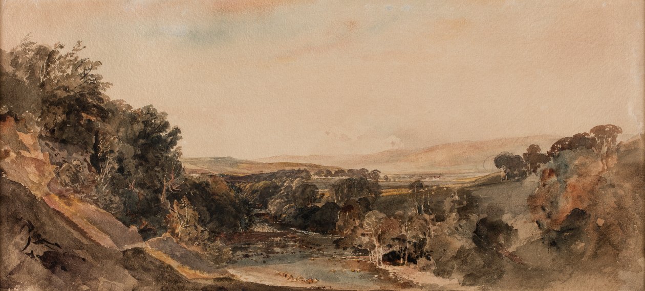 Cannock Chase, noin 1840 (vesiväri paperille). tekijältä Peter de Wint