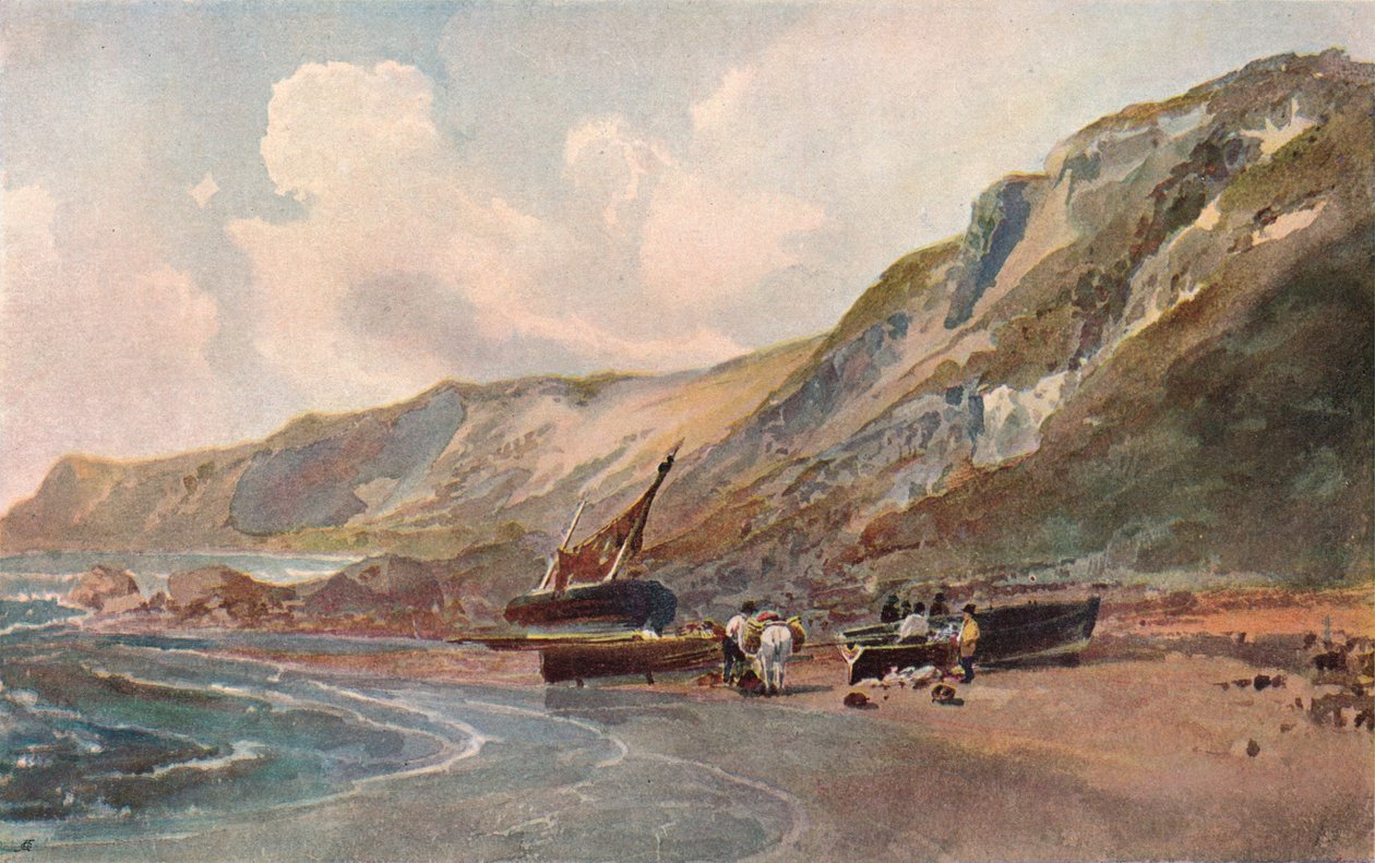 Rannikkokohtaus, 1819 tekijältä Peter de Wint