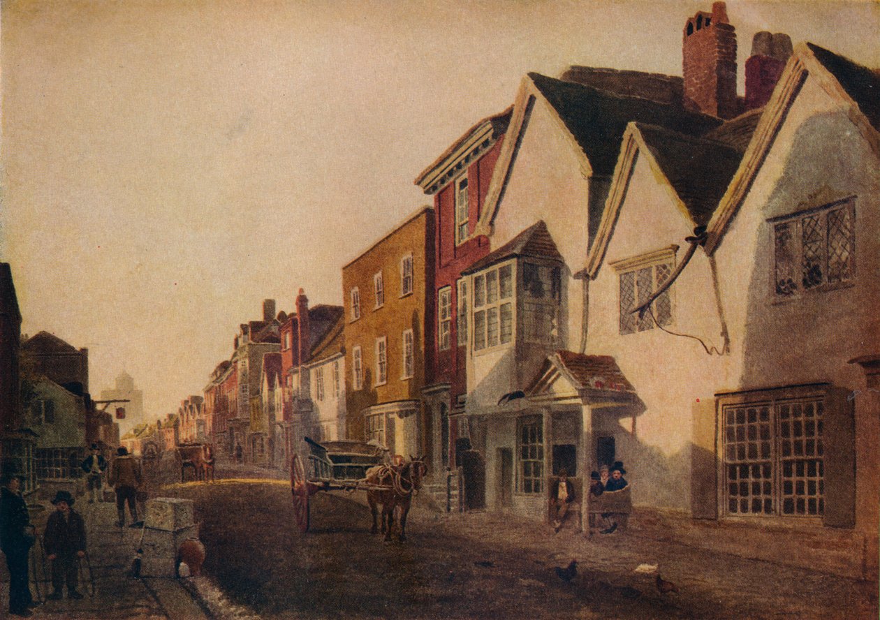 Eton High Street, 1800-luku, 1924 tekijältä Peter de Wint