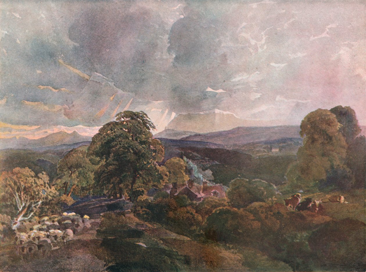 Sackbridge Hall, Near Lowther, vuodelta 1928 tekijältä Peter de Wint