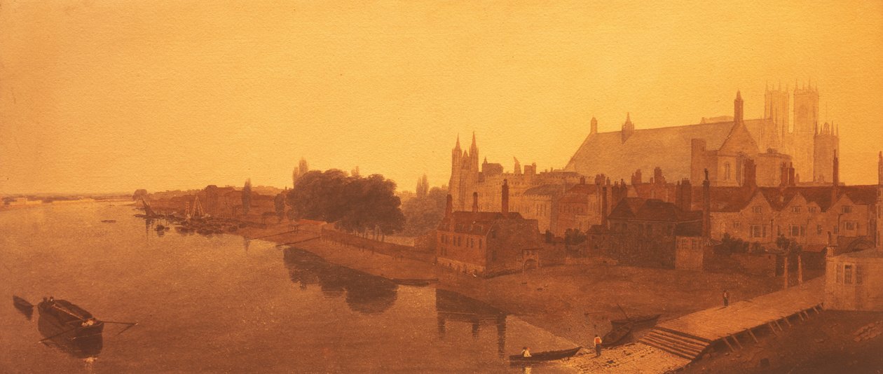 Westminster Abbey ja Hall ja vanhat parlamenttitalot tekijältä Peter de Wint