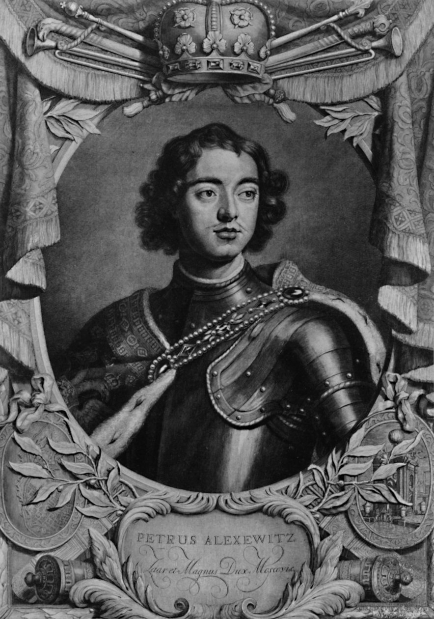 Pietari Suuri, Venäjän tsaari, c1698 1894 tekijältä Peter van Gunst