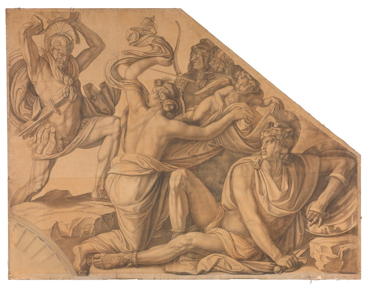 Aphrodite schützt Paris gegen Menelaos tekijältä Peter von Cornelius