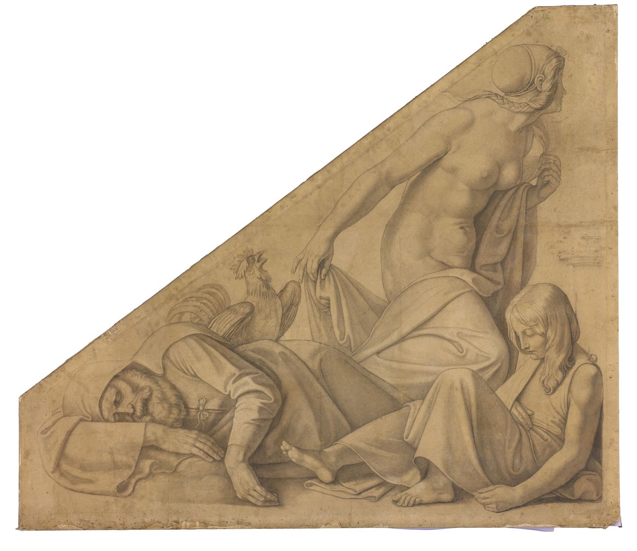 Eos, Tithonos und Memnon. Karton zu den Deckenbildern der Münchner Glyptothek tekijältä Peter von Cornelius