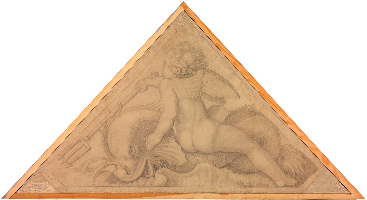 Eros mit dem Delphin / Element des Wassers tekijältä Peter von Cornelius