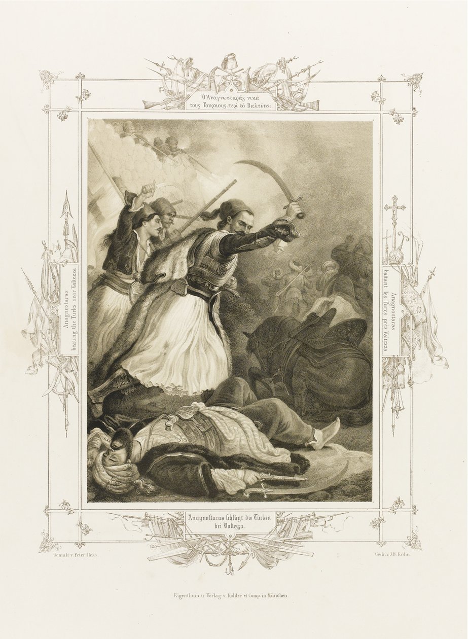 Christos Anagnostaras Kreikan sankaruuden albumista, noin 1835 tekijältä Peter von Hess