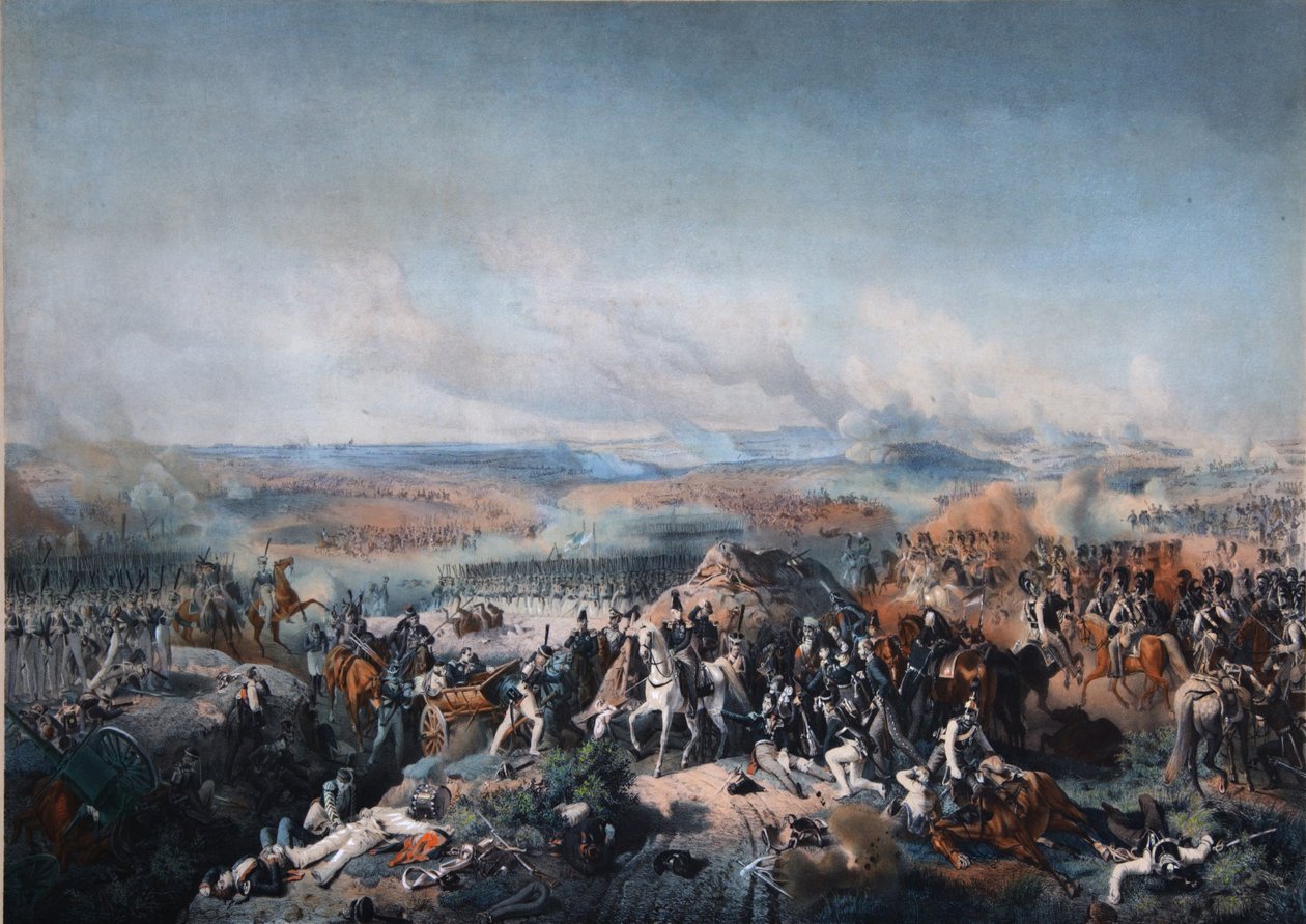 Borodinon taistelu 26. elokuuta 1812, 1800-luvun ensimmäinen neljännes. tekijältä Peter von Hess