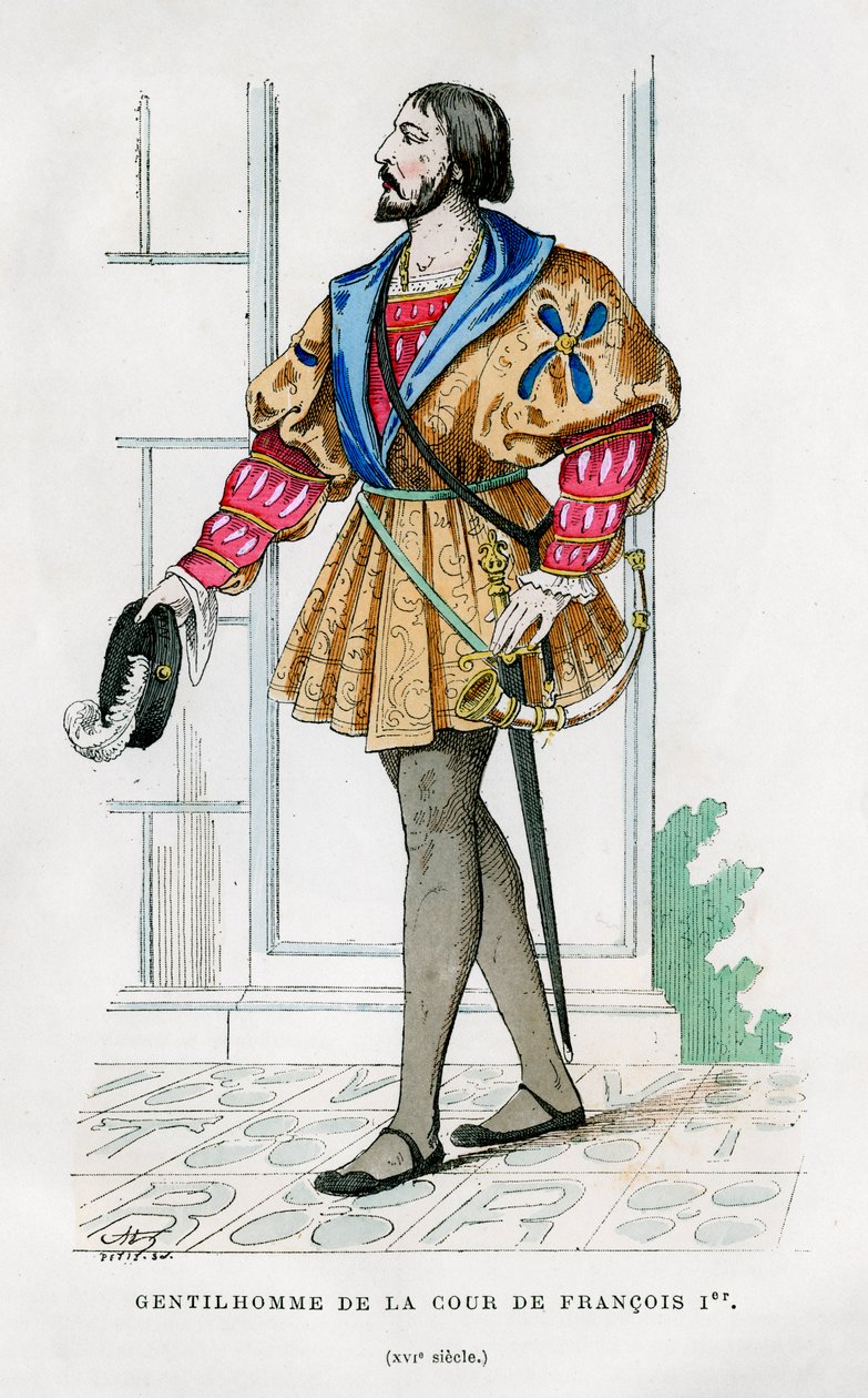Ranskalaisen Francis I:n hovin herrat, 1500-luku 1882-1884 tekijältä Petit