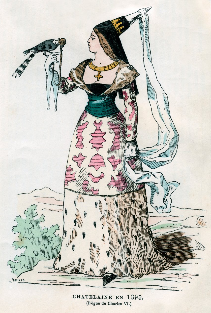 Kaarle VI:n aikakauden kartanonrouva, 1395 1882-1884. tekijältä Petit