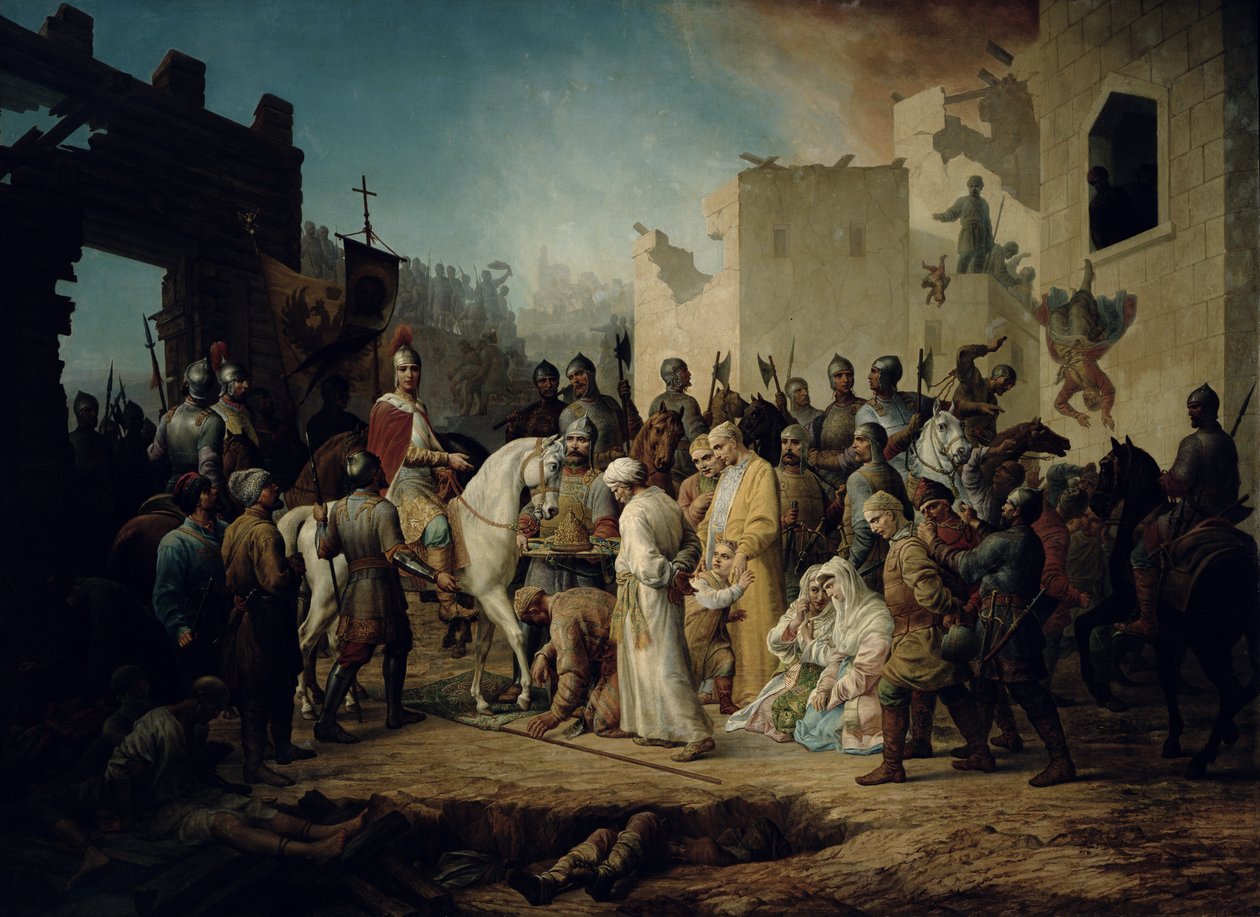 Tsaari Ivan IV valloitti Kazanin vuonna 1552, 1894 tekijältä Petr Mikhailovich Shamshin