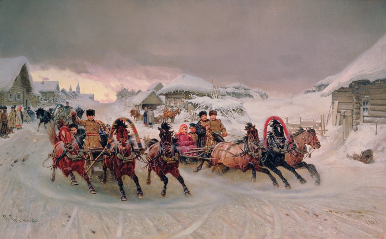 Laskiaisjuhla, 1889 tekijältä Petr Nicolaevich Gruzinsky