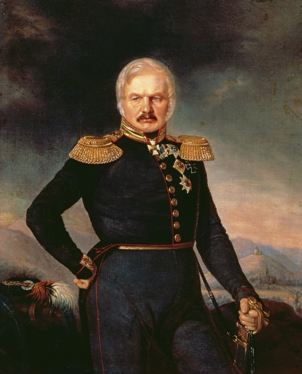 Kenraali Aleksei Ermolovin (1816-27) muotokuva, n. 1843 tekijältä Petr Zakharovich Zakharov Chechenets