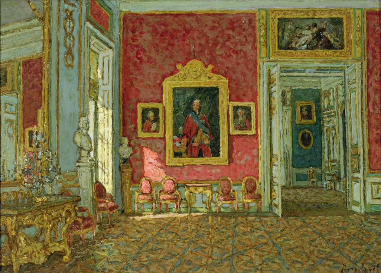 Violetti sali Kuskovon palatsissa, n. 1915 (öljy kankaalle) tekijältä Petr Ivanovic Petrovichev