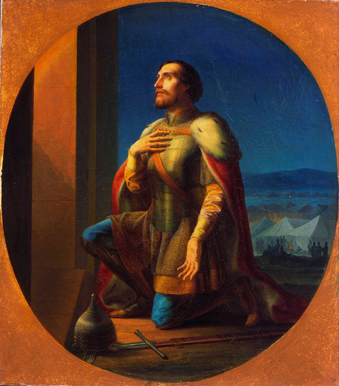 Aleksanteri Nevski, Novgorodin ja Vladimirin suurruhtinas, 1855 tekijältä Petr Mikhailovich Shamshin