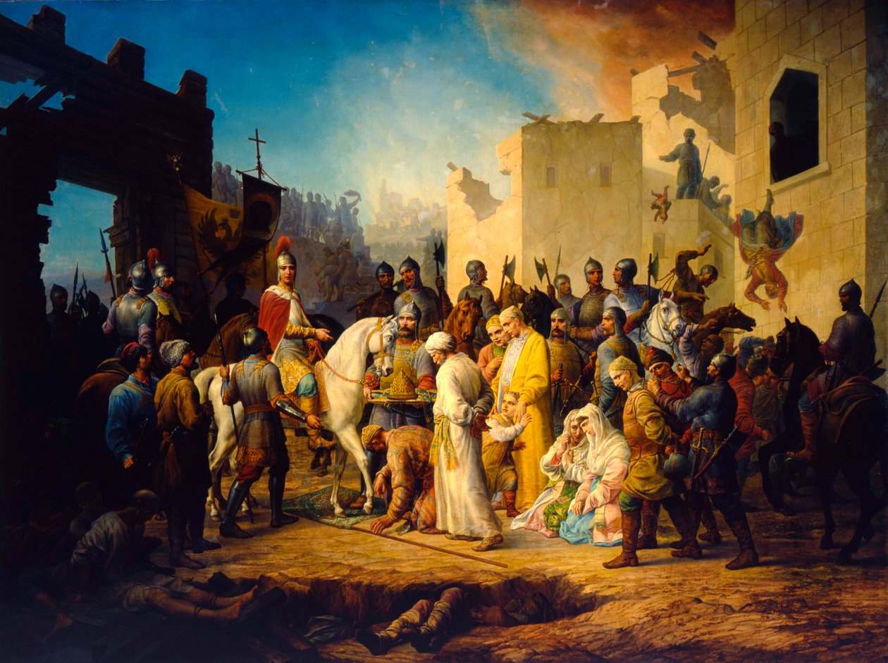 Tsaari Ivan IV valloitti Kazanin vuonna 1552, 1894 tekijältä Petr Mikhailovich Shamshin