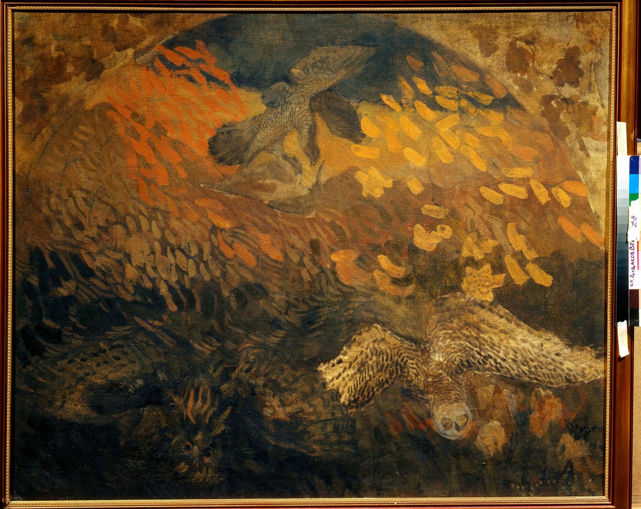 ""La nuit"" (Yö) Peinture de Pyotr Savvich Utkin (1877-1934) Tempera kankaalle 1904 Koko 103x124 cm Yksityiskokoelma tekijältä Petr Savvic Utkin