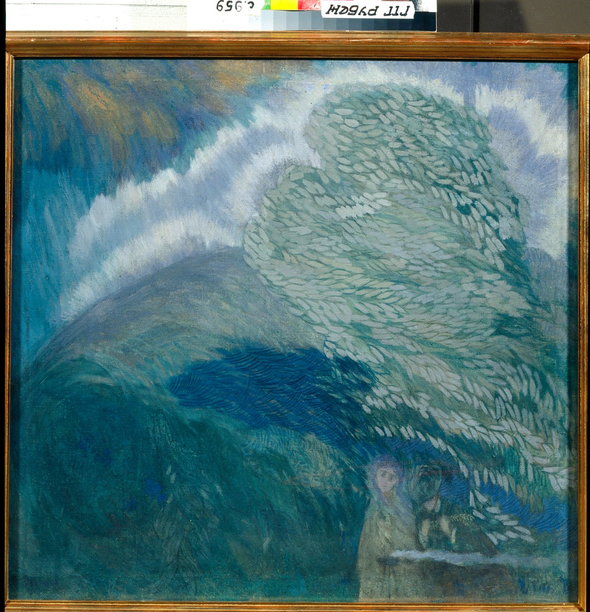 ""Les amants de la tempete"" (Myrskyn rakastajat) Peinture de Pjotr Savvich Utkin (1877-1934) 1908 Koko 76,5x81 cm Valtion Tretjakovin galleria, Moskova tekijältä Petr Savvic Utkin
