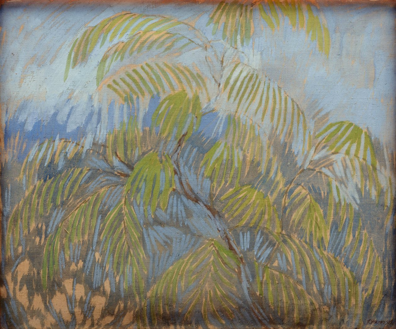 Mimosa par Utkin, Pjotr Savvich (1877-1934). Öljy kankaalle tekijältä Petr Savvic Utkin