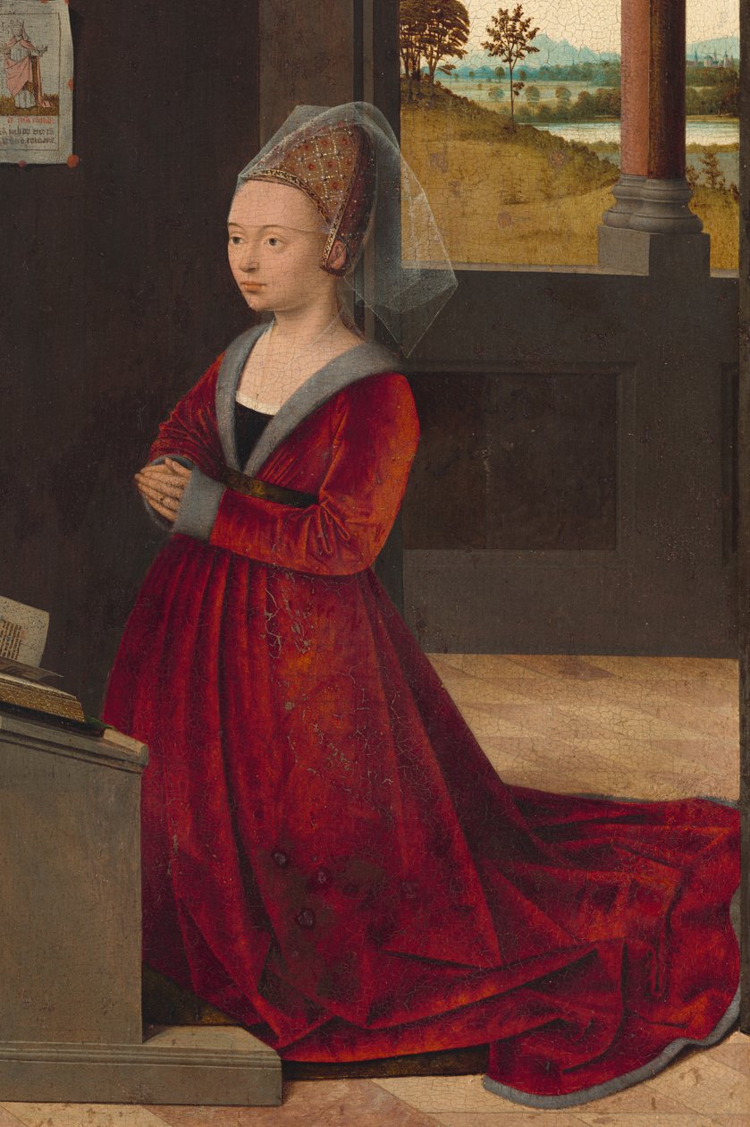 Polvistuva hyväntekijä (yksityiskohta) tekijältä Petrus Christus