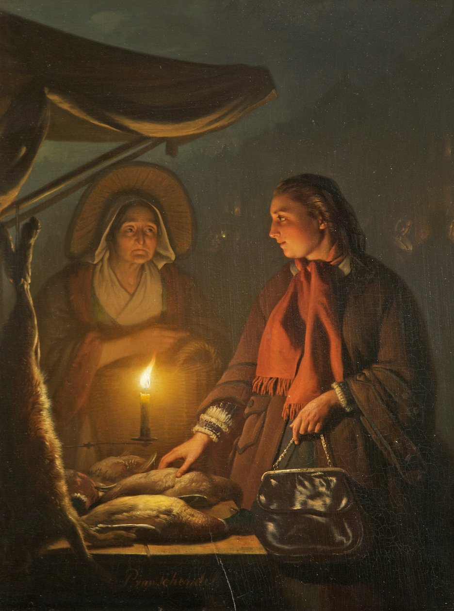 Siipikarjatalli, n. 1845-1855 tekijältä Petrus van Schendel