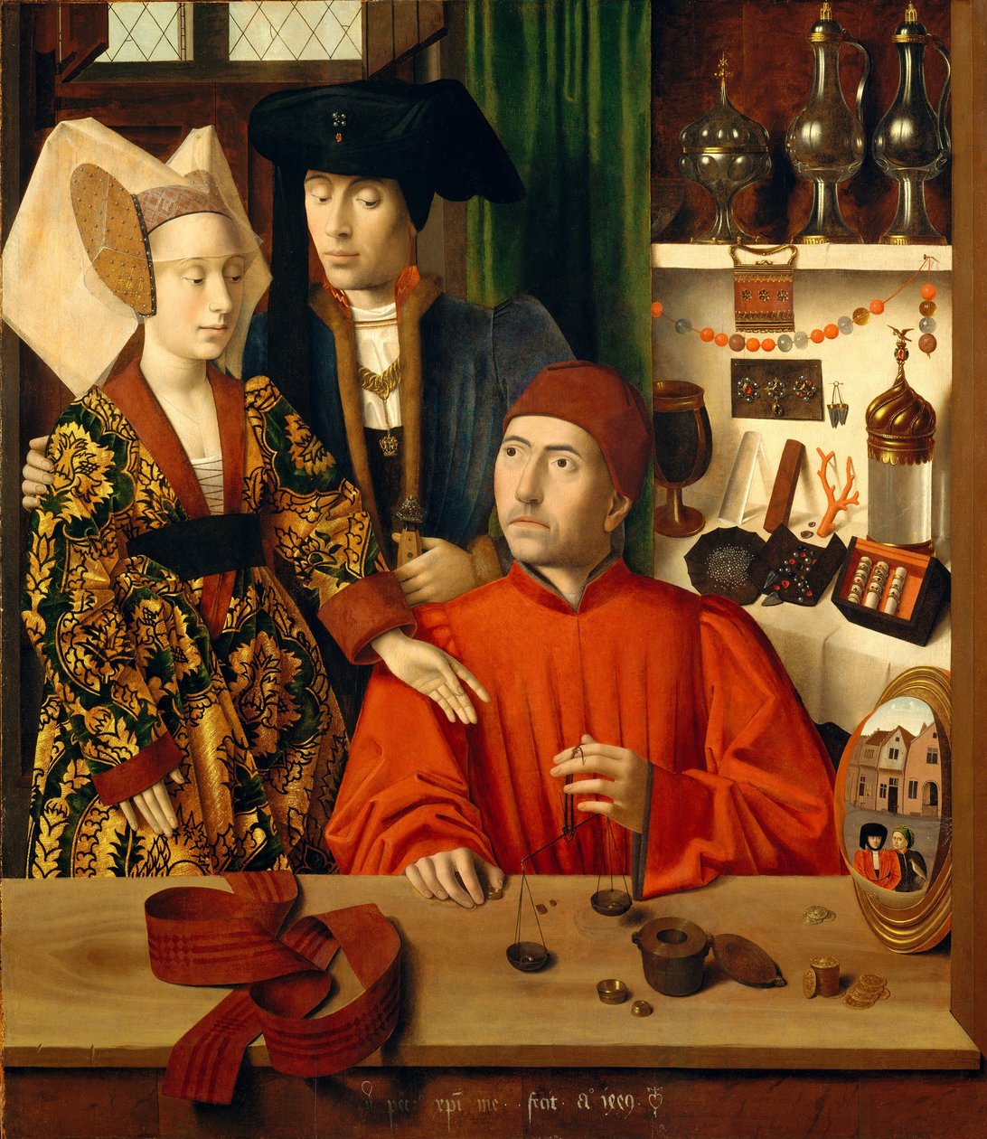 Kultaseppä kaupassaan, 1449. tekijältä Petrus Christus