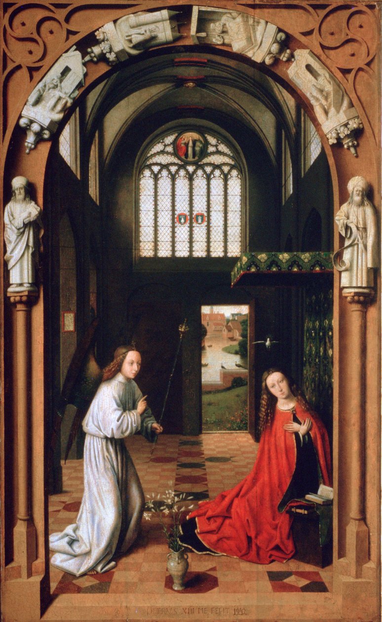 Ilmoitus, 1452 tekijältä Petrus Christus