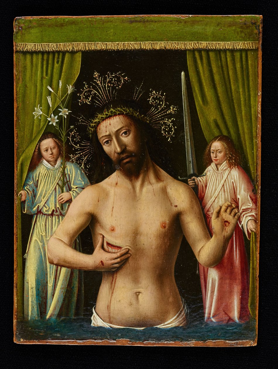 Kristus surujen miehenä, 1450. tekijältä Petrus Christus