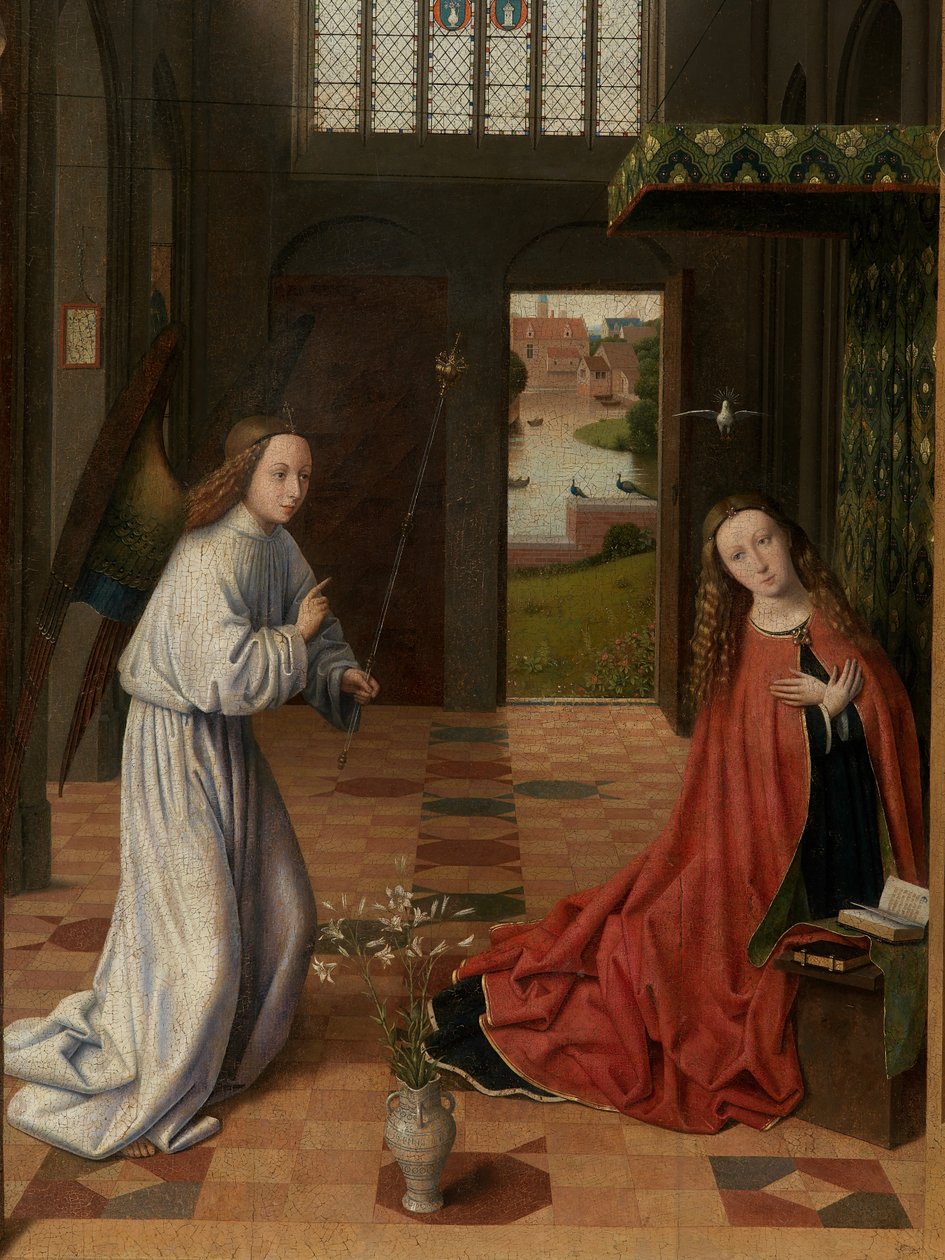 Yksityiskohta julistuksesta tekijältä Petrus Christus