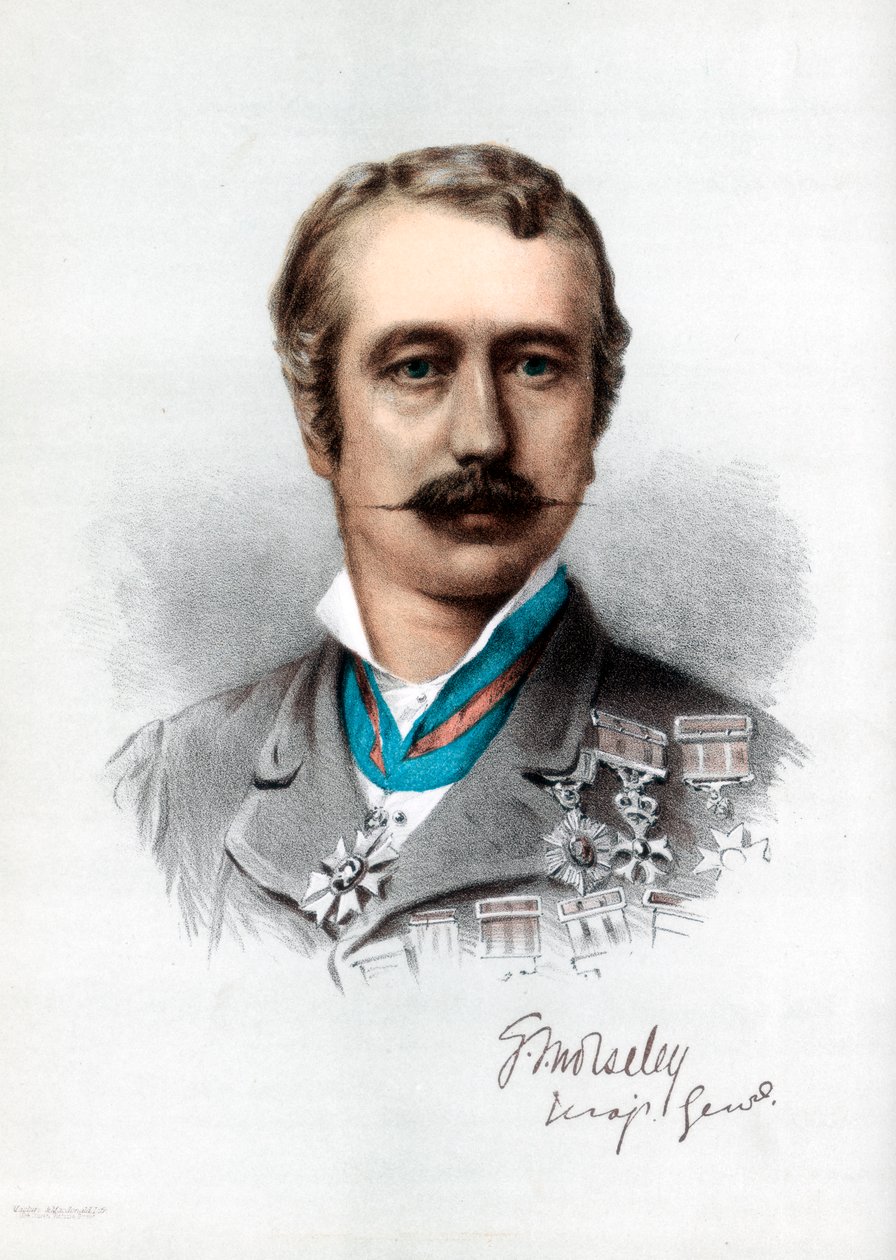 Garnet Joseph Wolseley, 1. varakreivi Wolseley, irlantilaissyntyinen brittiläinen sotilas, c1890. tekijältä Petter and Galpin Cassell