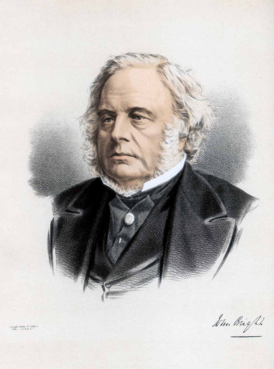 John Bright, brittiläinen radikaali ja liberaali valtiomies, 1890. tekijältä Petter and Galpin Cassell