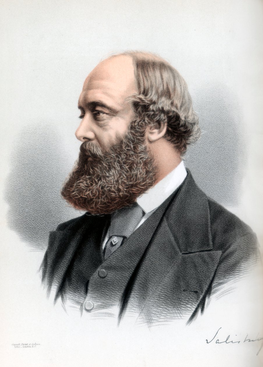 Robert Gascoyne-Cecil, Salisburyn kolmas markiisi, Britannian valtiomies ja pääministeri, 1890. tekijältä Petter and Galpin Cassell