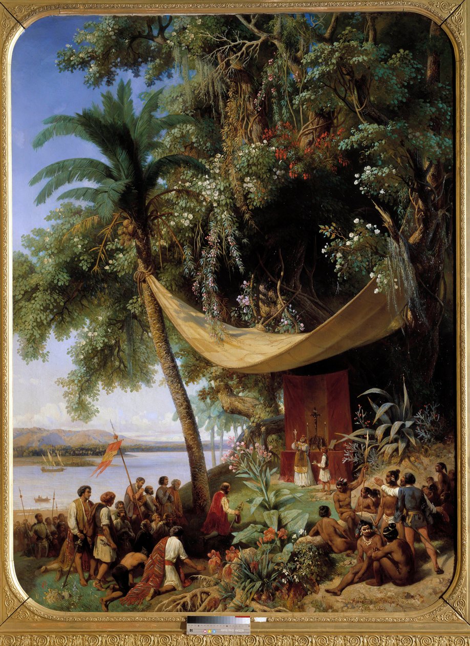 Ensimmäinen messu Amerikassa (1400-luku) Messu Kuubassa vuonna 1494 Kolumbuksen toinen matka Havannaan. Blanchard Pharamondin (1805-1873) maalaus tekijältä Pharamond Blanchard