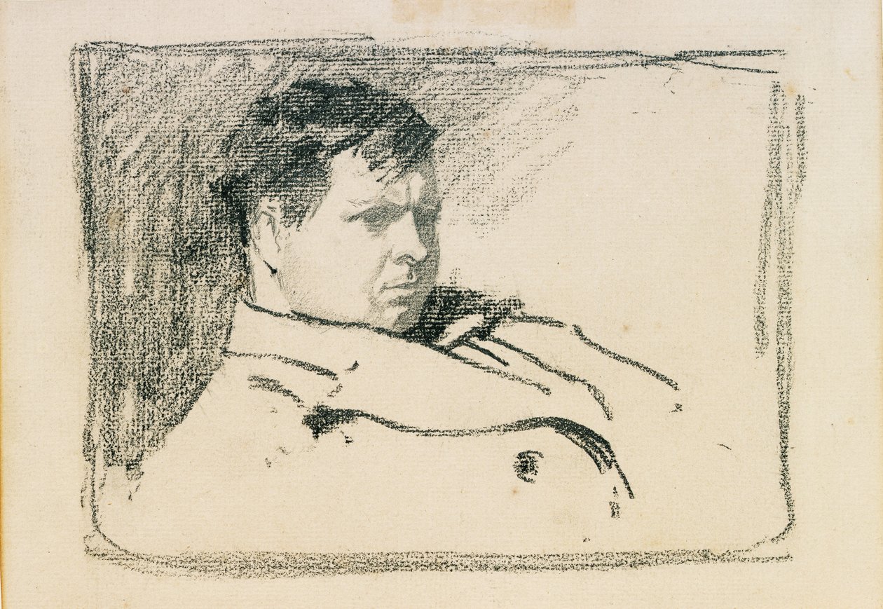 Frank Brangwyn, 1885 (lyijykynä) tekijältä Phil May