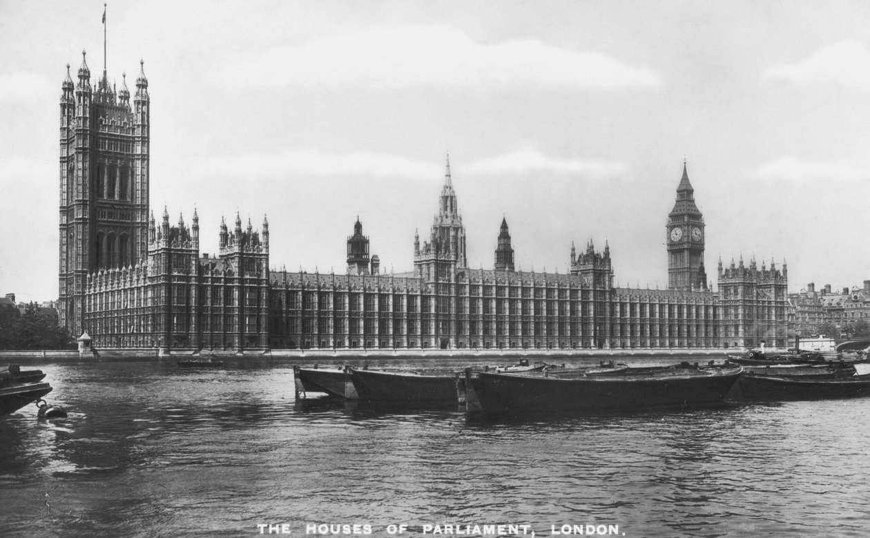 The Houses of Parliament, Westminster, Lontoo, 1933. tekijältä Philco Publishing Company