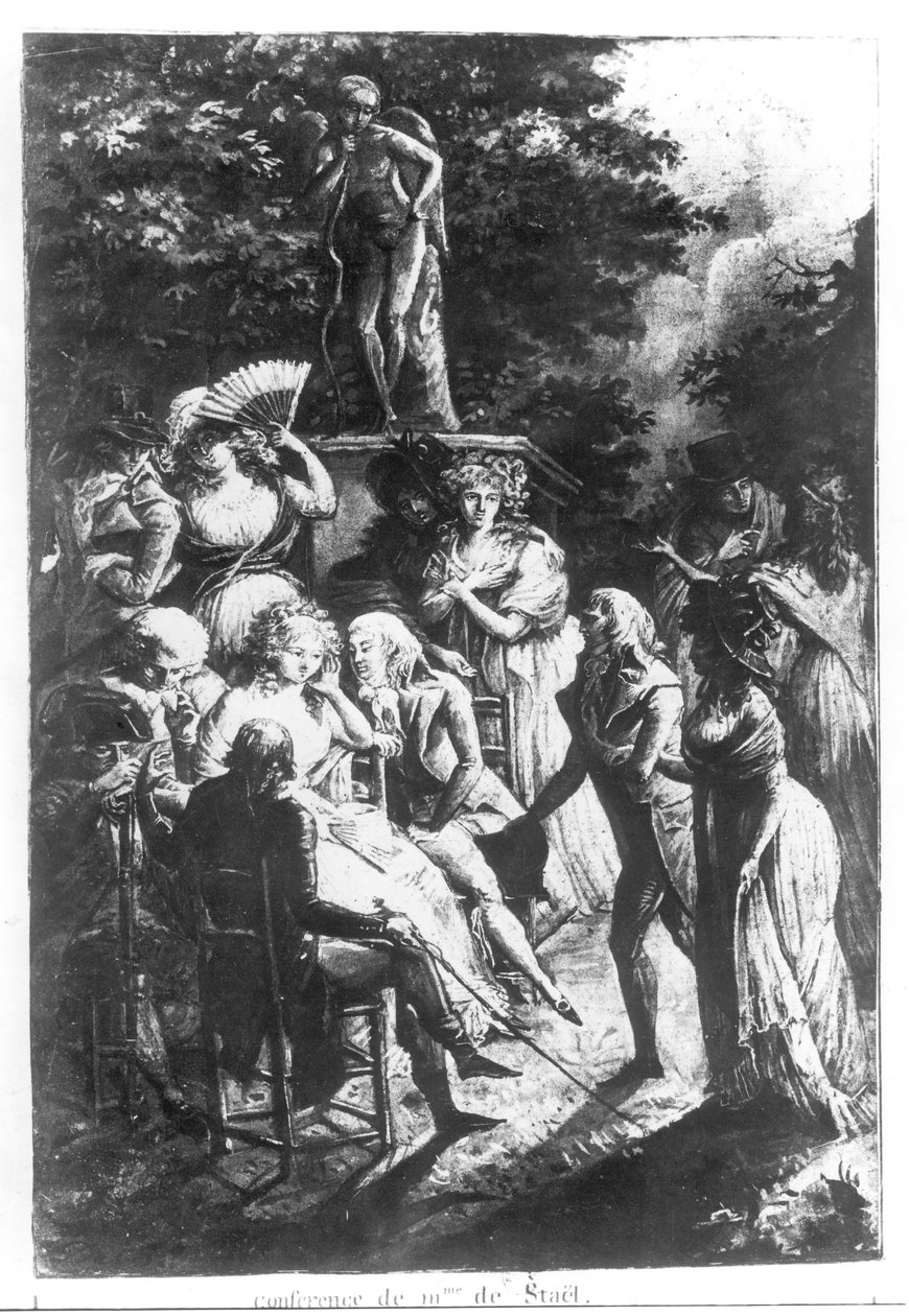 Tapaaminen Madame de Staelin (1766-1817) kanssa tekijältä Philibert Louis Debucourt