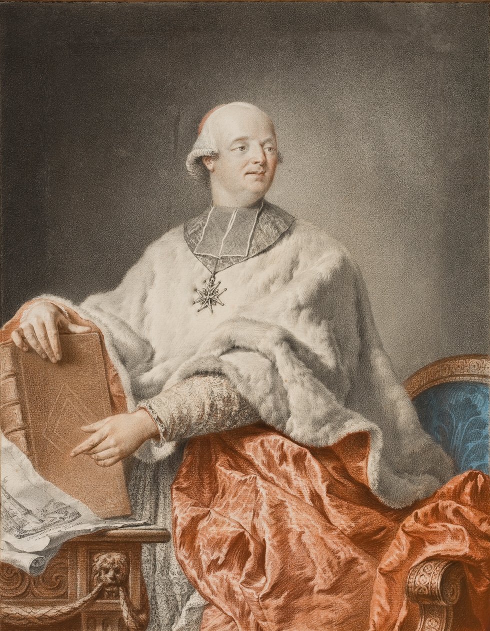 Cardinal de Rohan, 1783 (grafiitti ja kynä paperilla) tekijältä Philibert Louis Debucourt