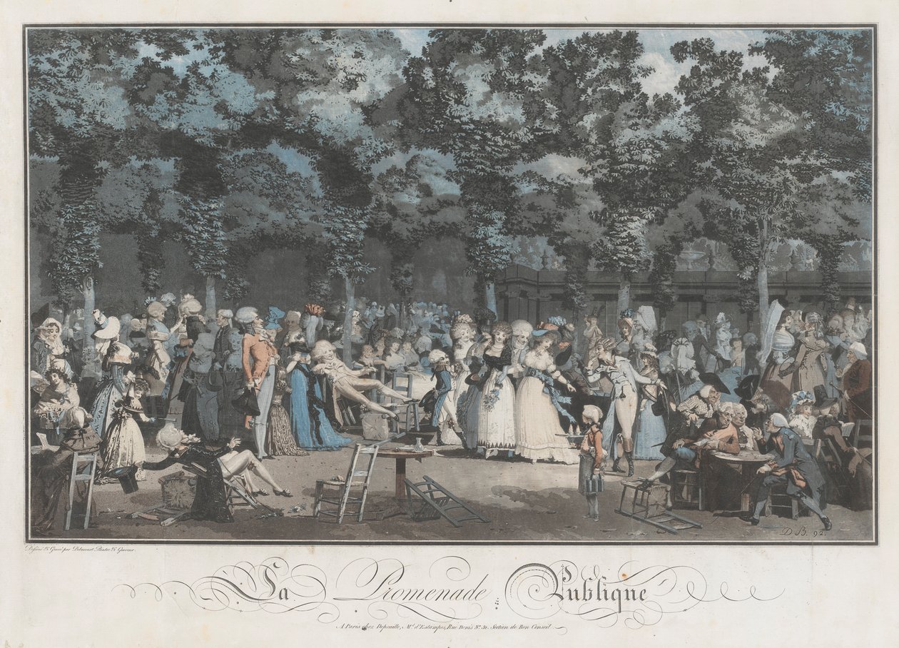 Julkinen Promenade tekijältä Philibert Louis Debucourt