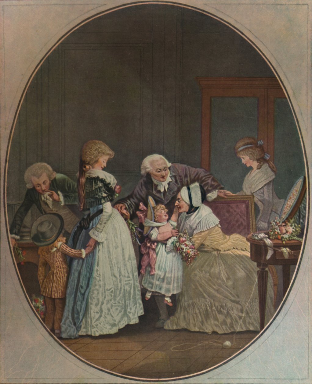 Kukkakimput eli Isoäitien päivä, 1788, 1913 tekijältä Philibert Louis Debucourt