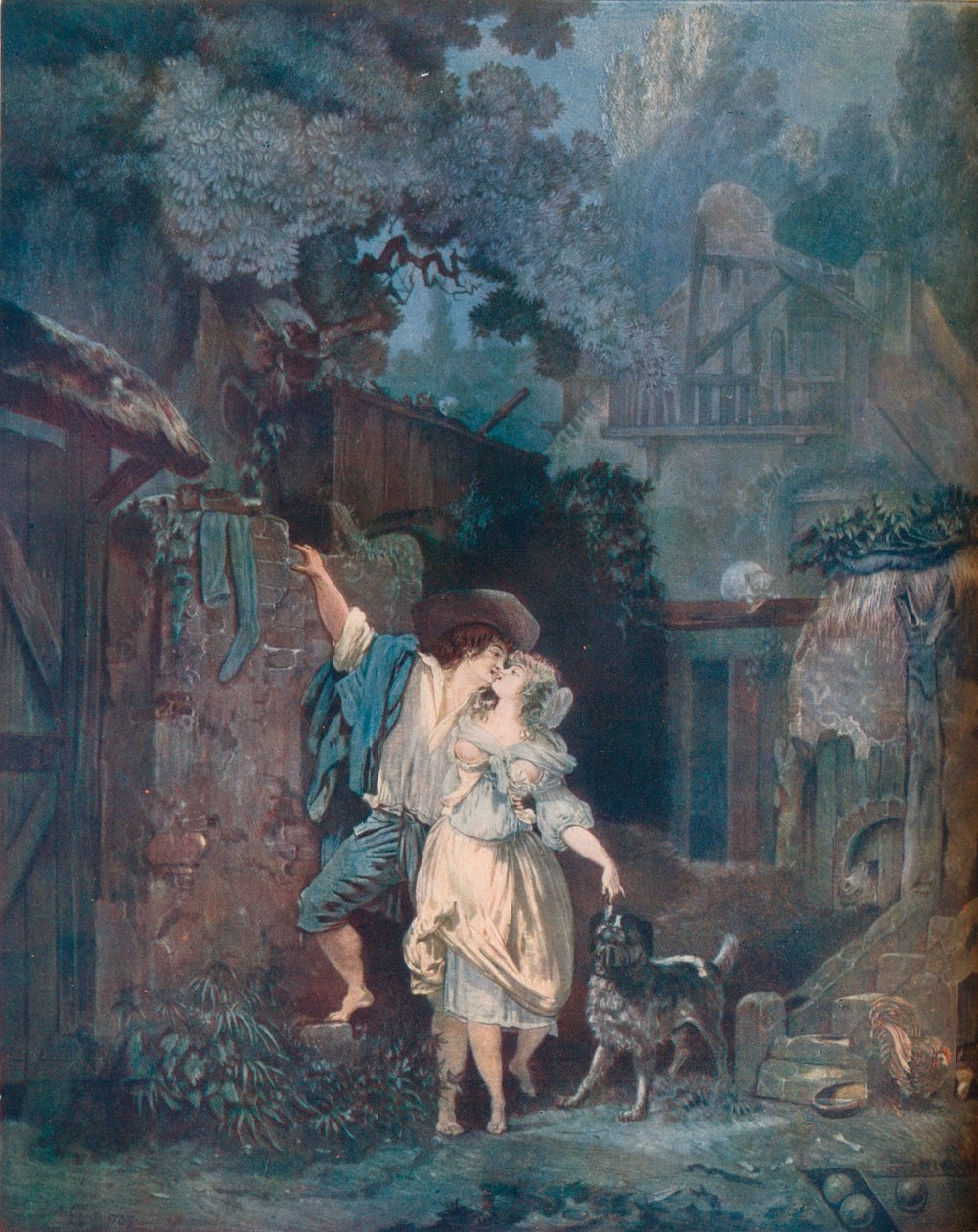 The Ascent tai The Morning Farewell Lescalade, ou les adieux du matin, 1787 tekijältä Philibert Louis Debucourt