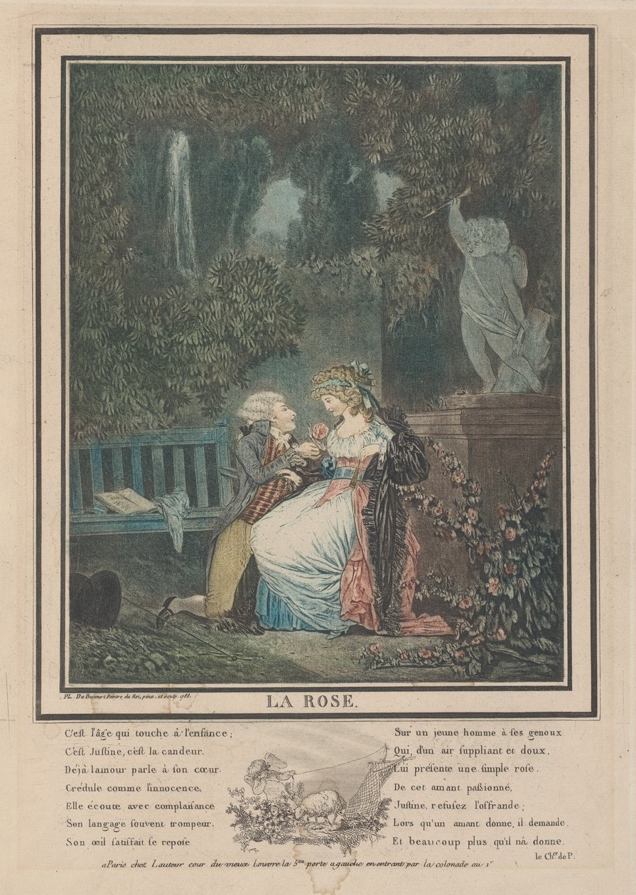 Ruusu, 1788. tekijältä Philibert Louis Debucourt