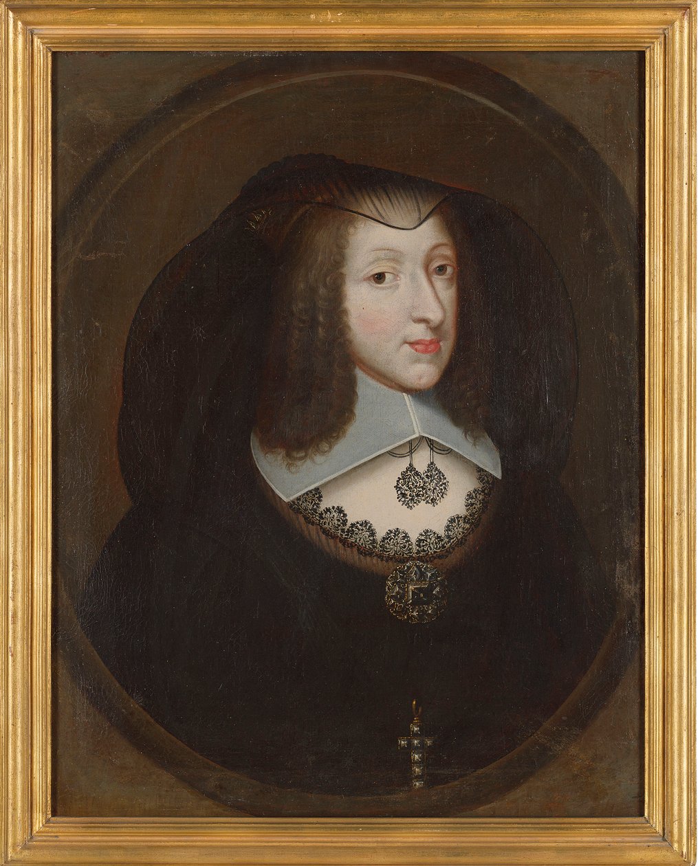 Christine Marie Ranskasta 1606-1663, Savoyn herttuatar leskenpuvussa, n. 1640. tekijältä Philibert Torret