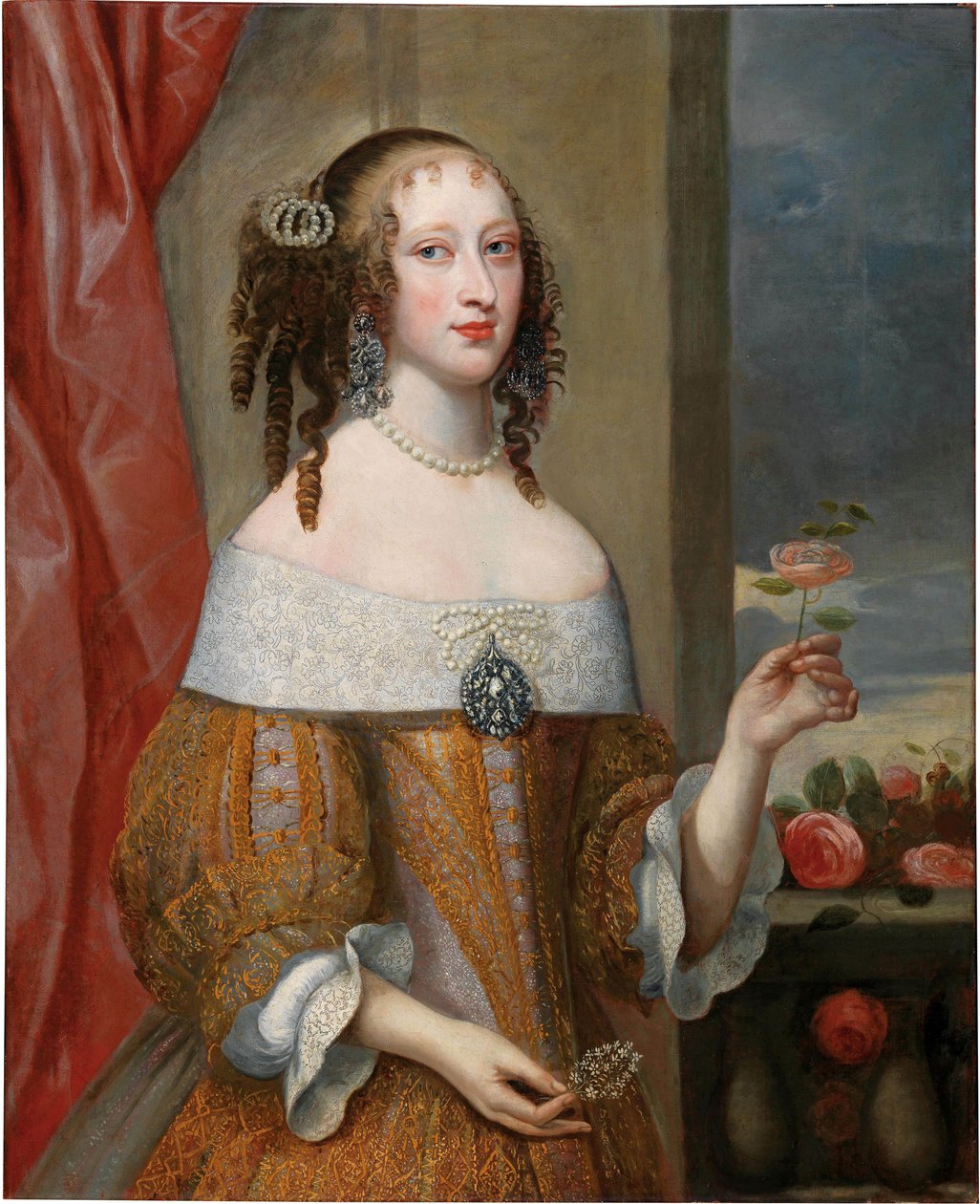aRetrat de la princesa Henriette Adelaide de Savoia 1636-1676, electressa de Baviera. finlandès tekijältä Philibert Torret
