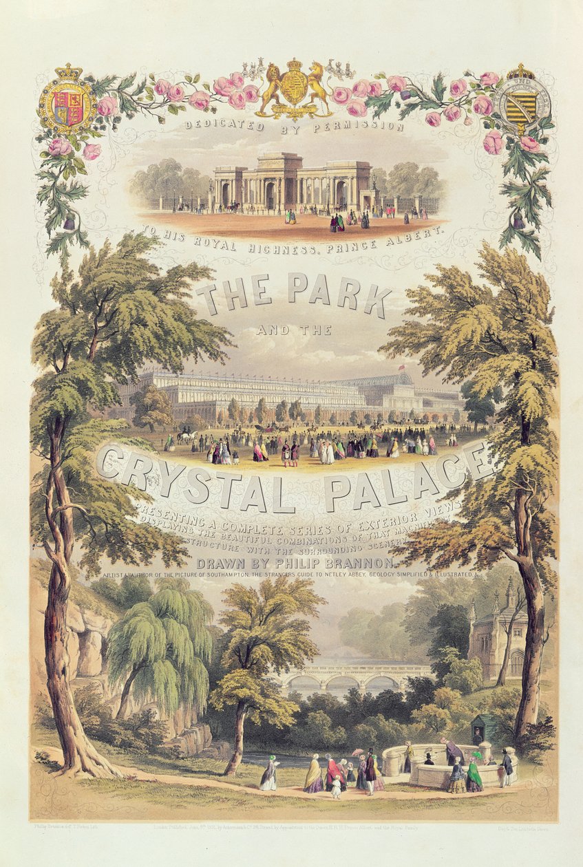Pubin "The Park and the Crystal Palace" etupuoli. by Day und Son (tulostus) tekijältä Philip Brannon