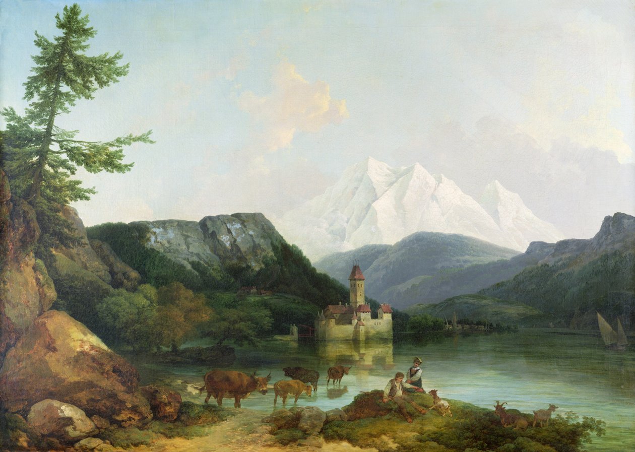 Huonekalut ja erilaiset esineet 1100- ja 1300-luvuilta tekijältä Philippe Jacques de Loutherbourg