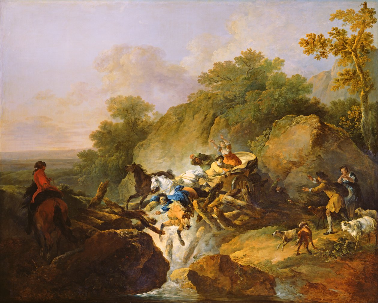Puusillan murtuminen, noin 1770 tekijältä Philippe Jacques de Loutherbourg